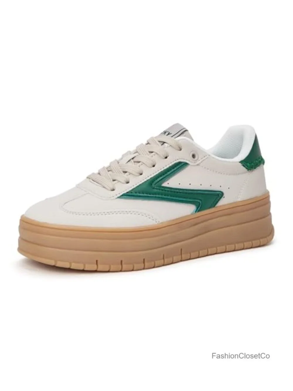 Platform Sneakers Gum Sole Suede Casual Retro Rubber Thick Sole